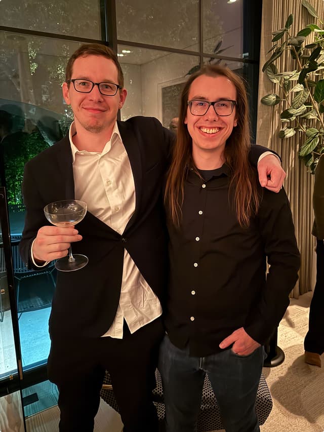 The Chalk team dressed up for a party.