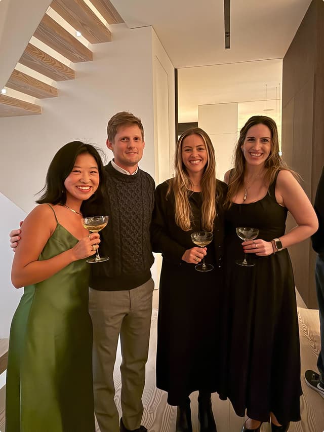 The Chalk team dressed up for a party.