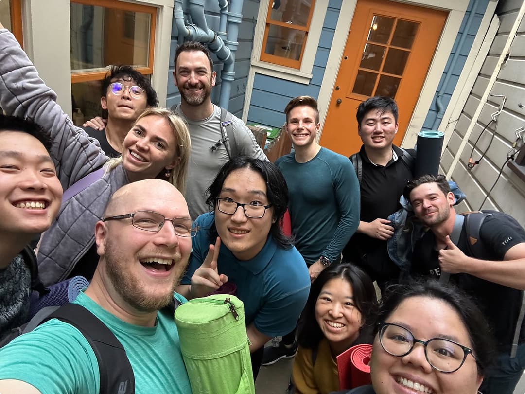 The Chalk team after an evening at yoga class.
